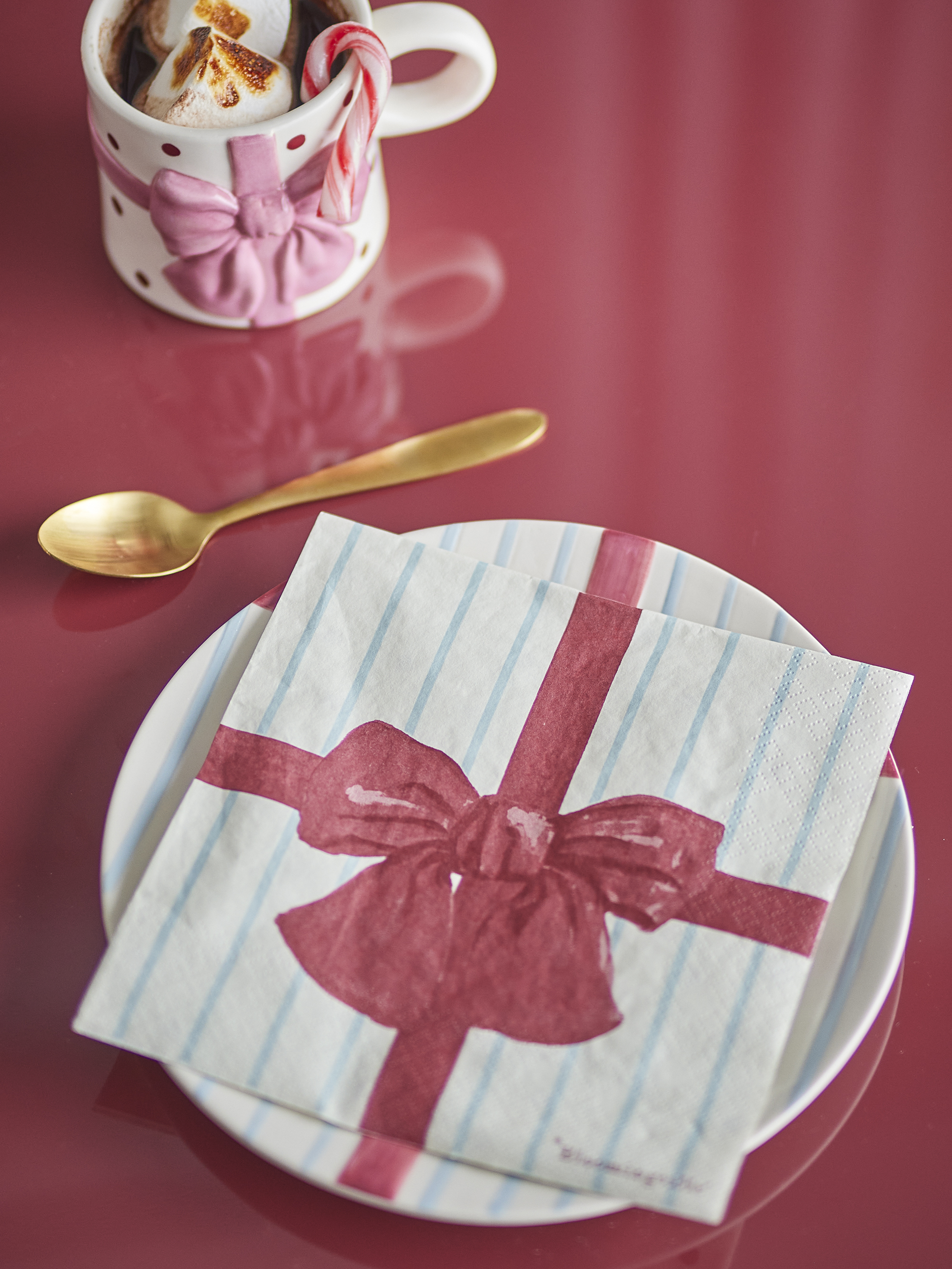 Bowie Serviet, Blå, FSC®Mix, Paper, L33xW33 cm, Pack of 20