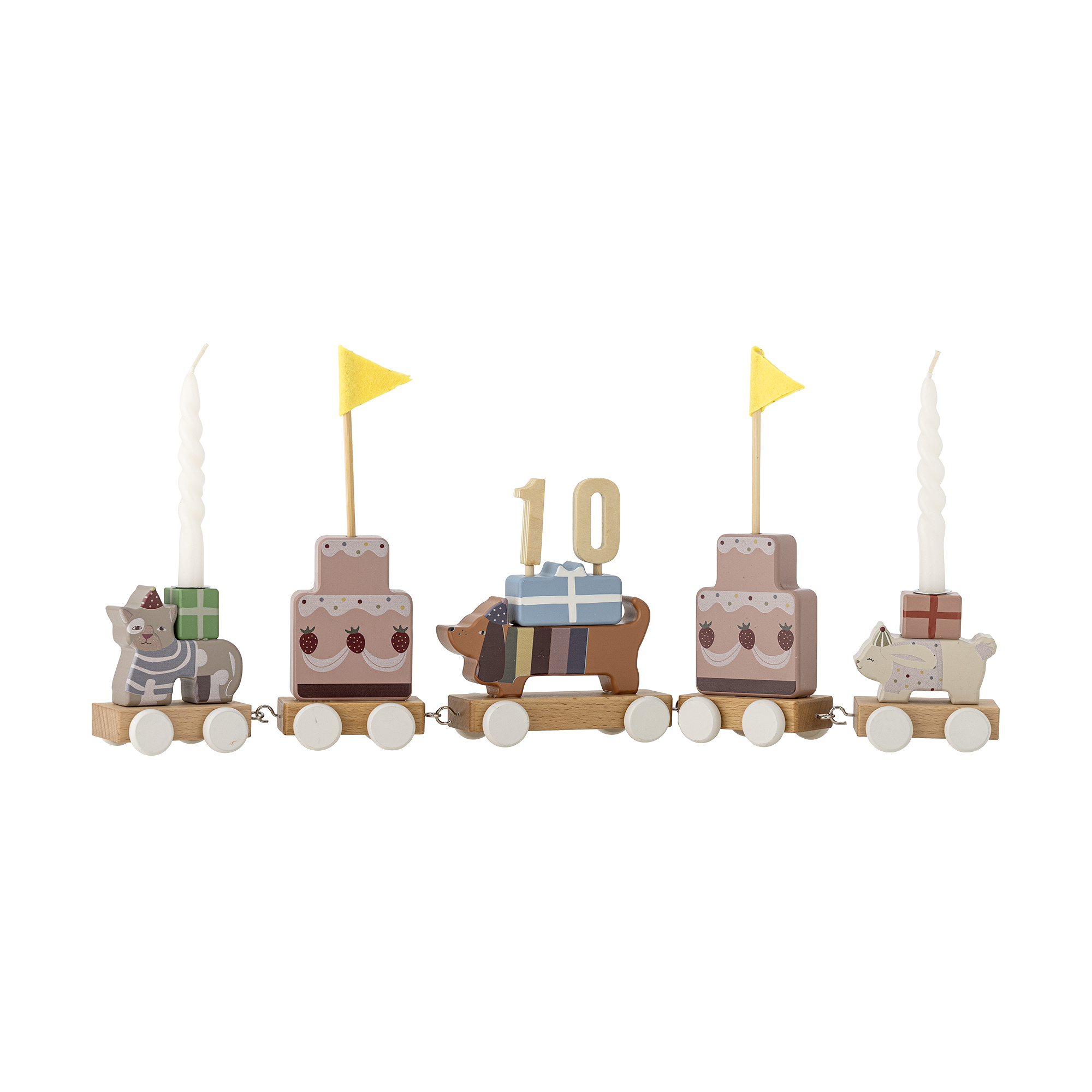 Bloomingville - Party Fødselsdagsdekoration, Multifarvet, FSC®100%, MDF, L42xH15xW6 cm
