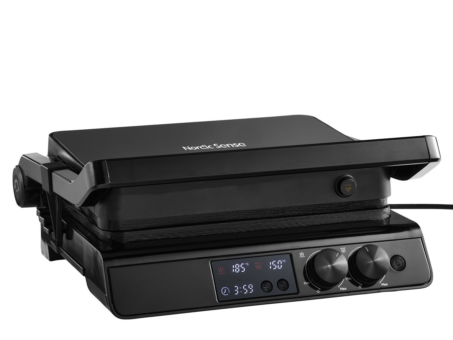 Nordic Sense - Digital paninigrill 2000 watt Sort