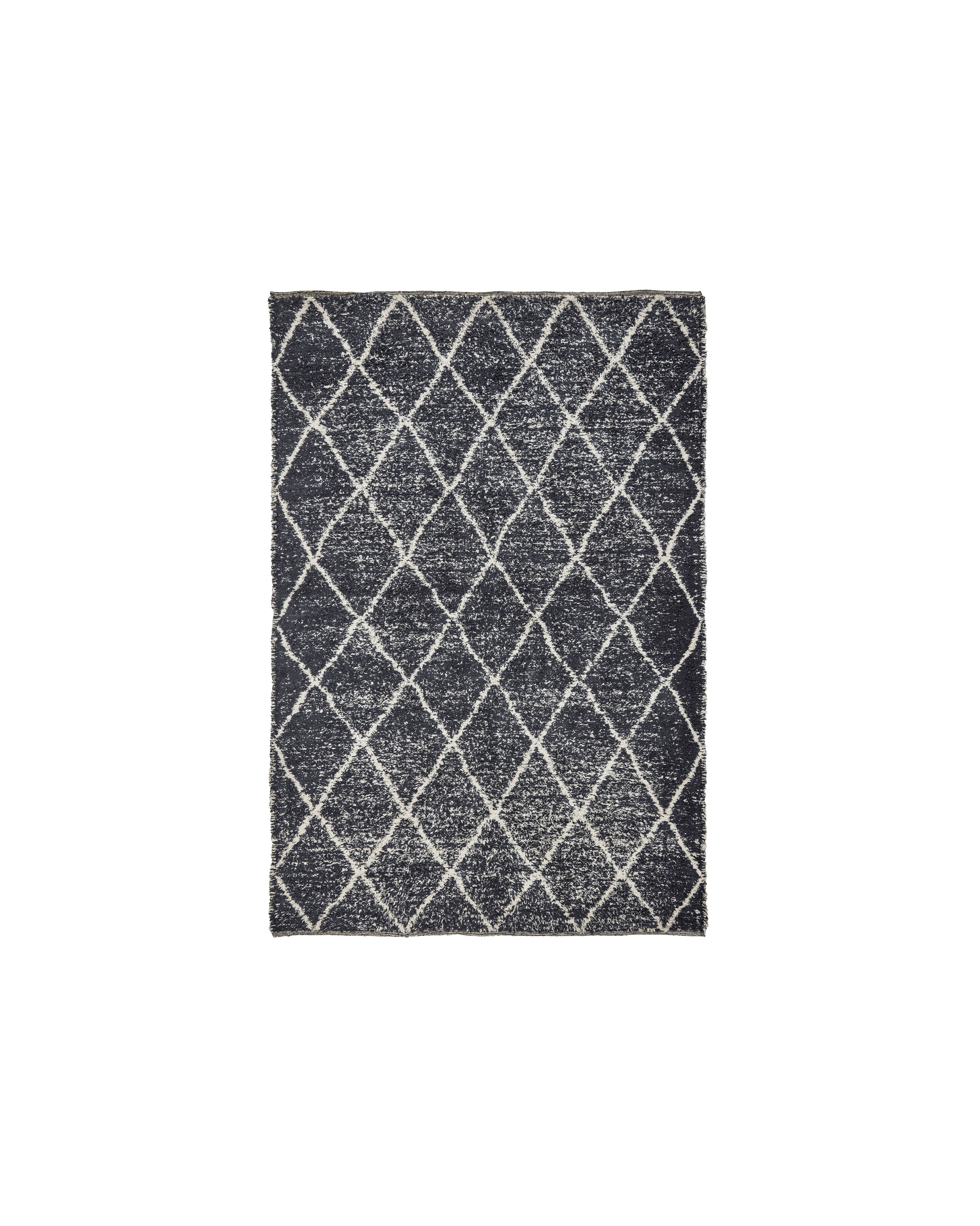 House Doctor - Tæppe, Cruz, Sort, Råhvid