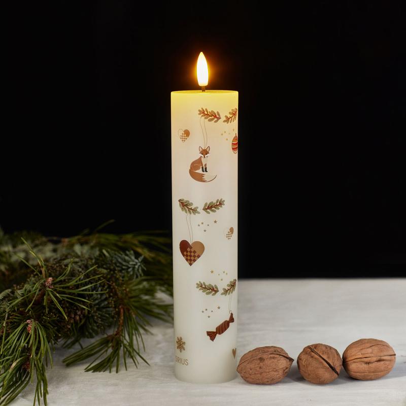 Sirius - Mie Bloklys, Ø5xH22 cm, Hvid