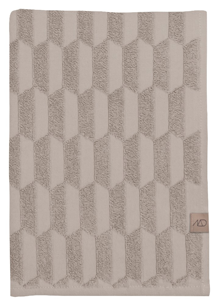 GEO Gæstehåndklæde, 35 x 55 cm, sand, 2-pak