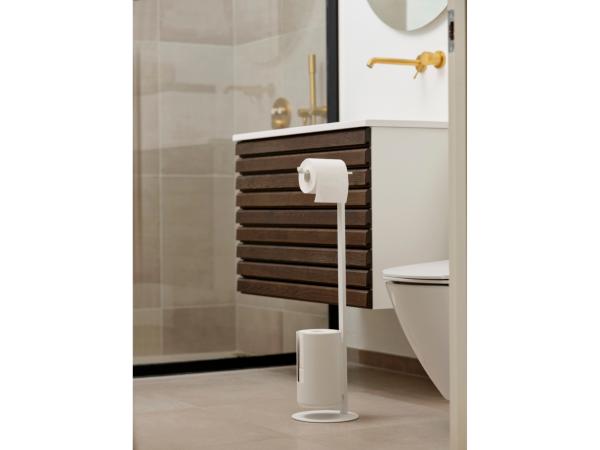 Fritstående toiletrulleholder Rim White