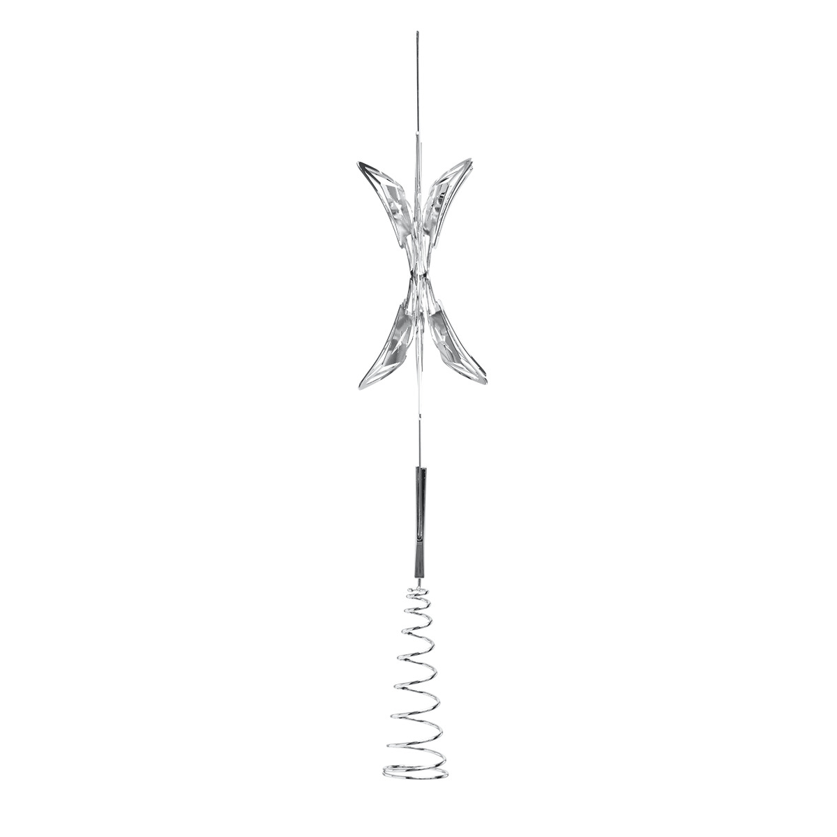 Topstjerne H32 cm forsølvet