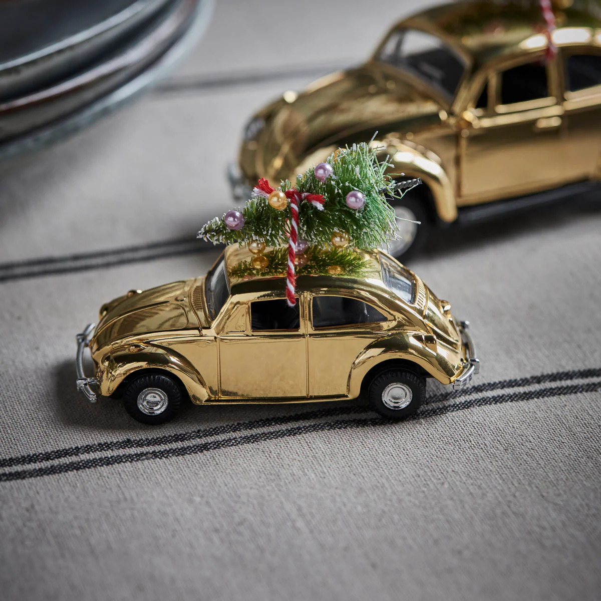 Dekoration, Mini Xmas car, Gylden* Dekoration, Mini Xmas car, Gylden*