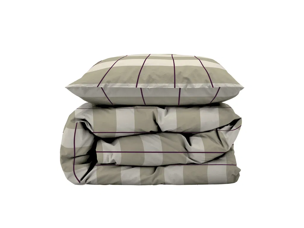 Södahl Sengetøj 140x220 cm Blocks Eucalyptus