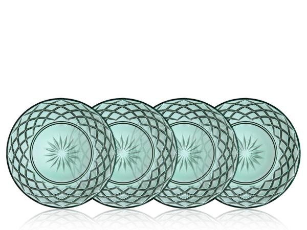 Lyngby Glas Sorrento Glastallerken Dia 21 cm 4 stk. Grøn Lyngby Glas Sorrento Glastallerken Dia 21 cm 4 stk. Grøn