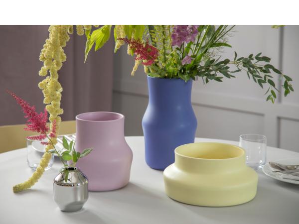 Vase Dorotea 25 x 12 cm Mellow Yellow Keramik