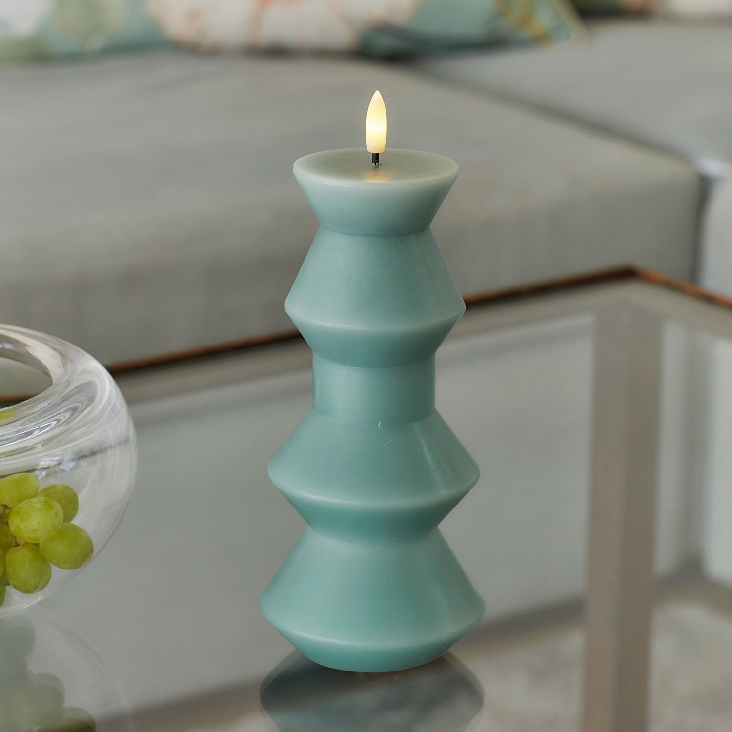 Sirius - Nordisk Skulptur, Sille Geometri Ø9,2x20,3 cm, Sandy Green