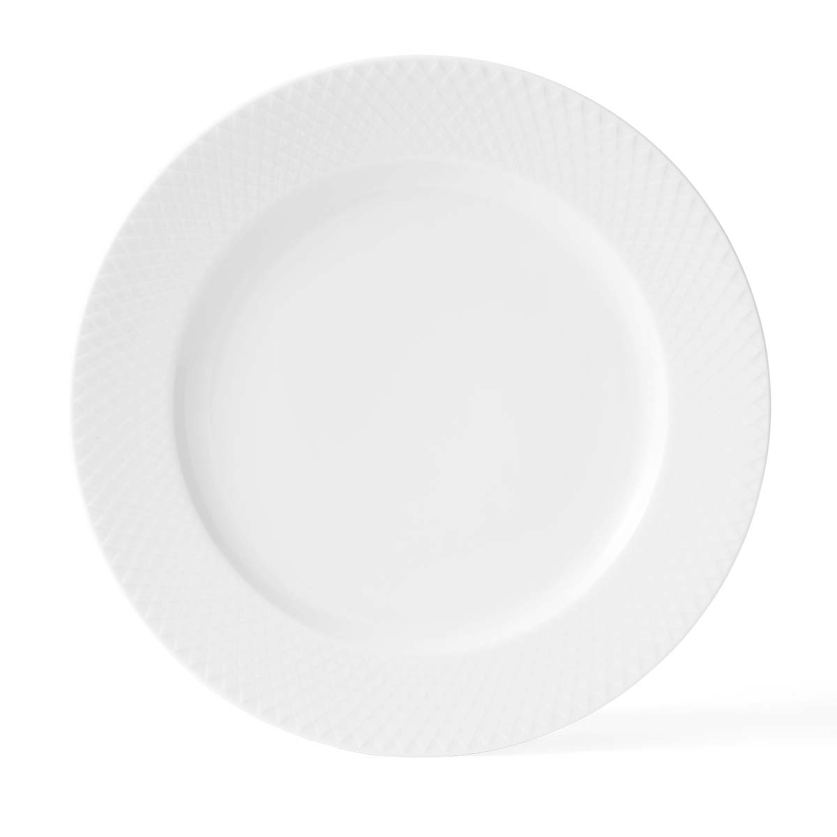 Rhombe Middagstallerken Ø27 cm hvid porcelæn