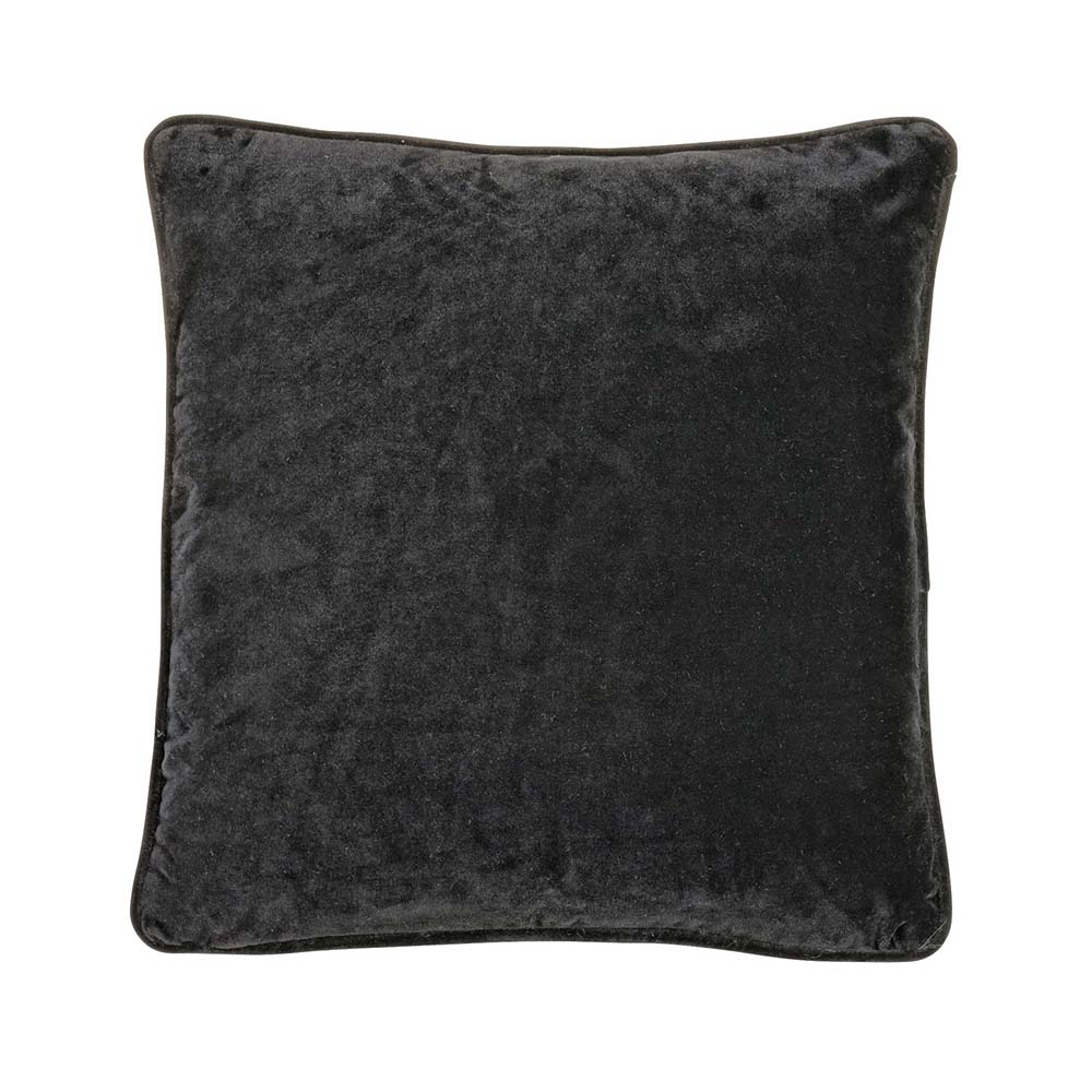 Velvet pudebetræk, 45 x 45 cm, sort*