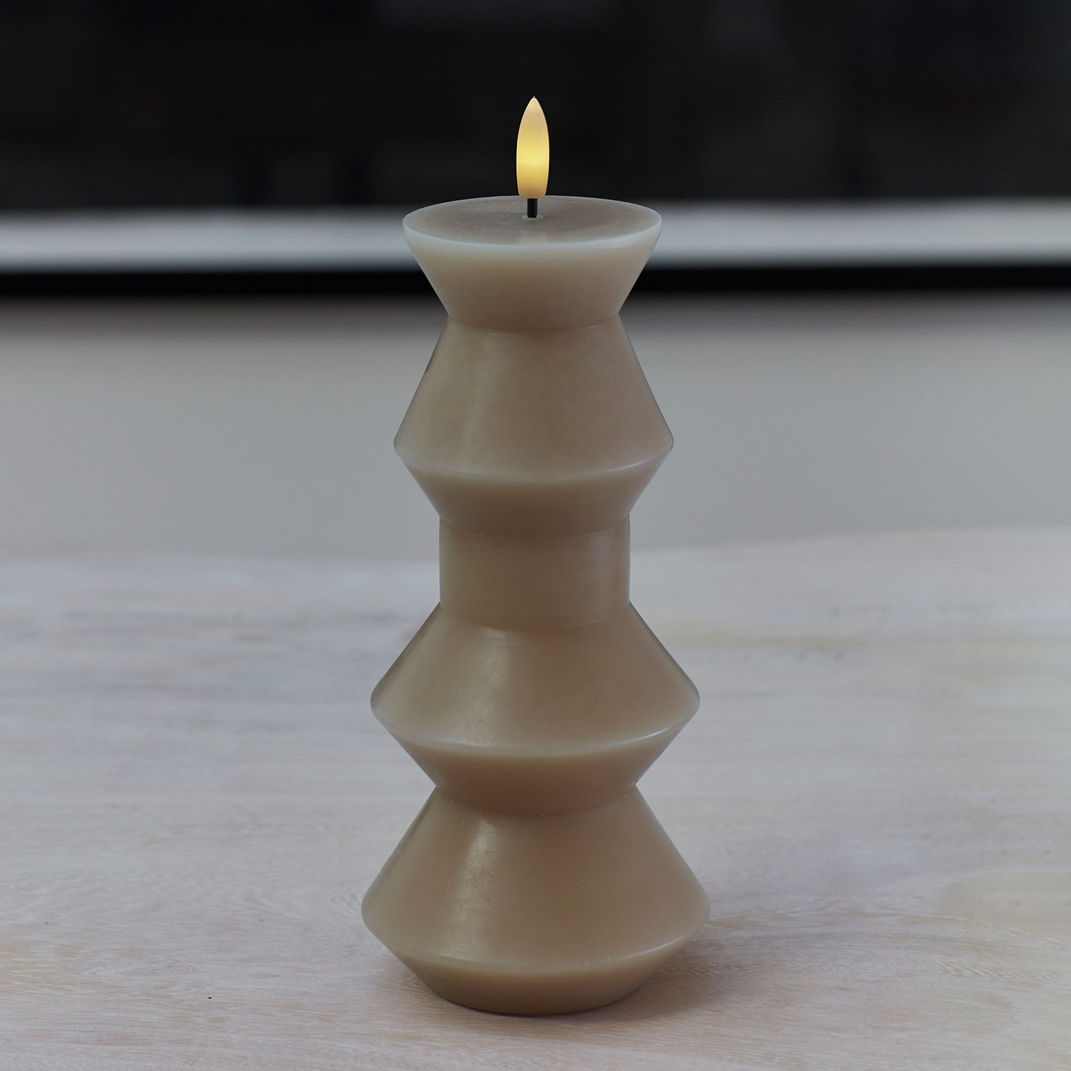 Sirius - Nordisk Skulptur, Sille Geometri Ø9,2x20,3 cm, Light Caramel