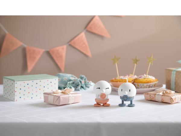 Hoptimist Baby Bimble med sut hvid/rosa lille Hoptimist Baby Bimble med sut hvid/rosa lille