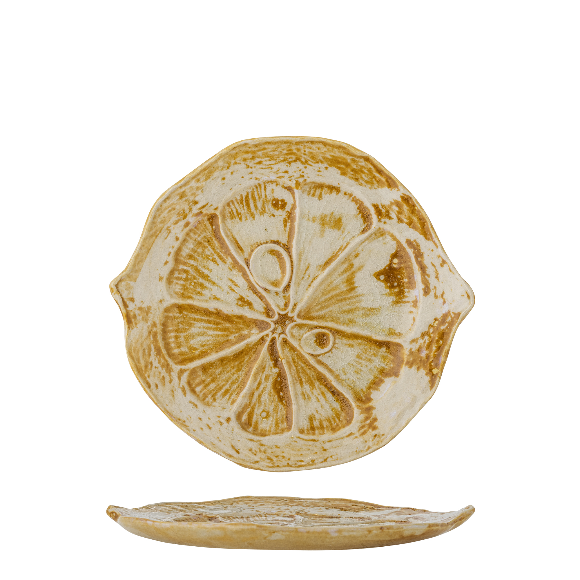 Bloomingville - Golda Serveringsfad, Brun, Stentøj, L17xH1,5xW15,5 cm