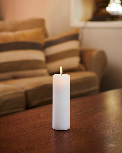 Sirius Sille Bloklys Hvid - Ø 5 cm - H 20 cm