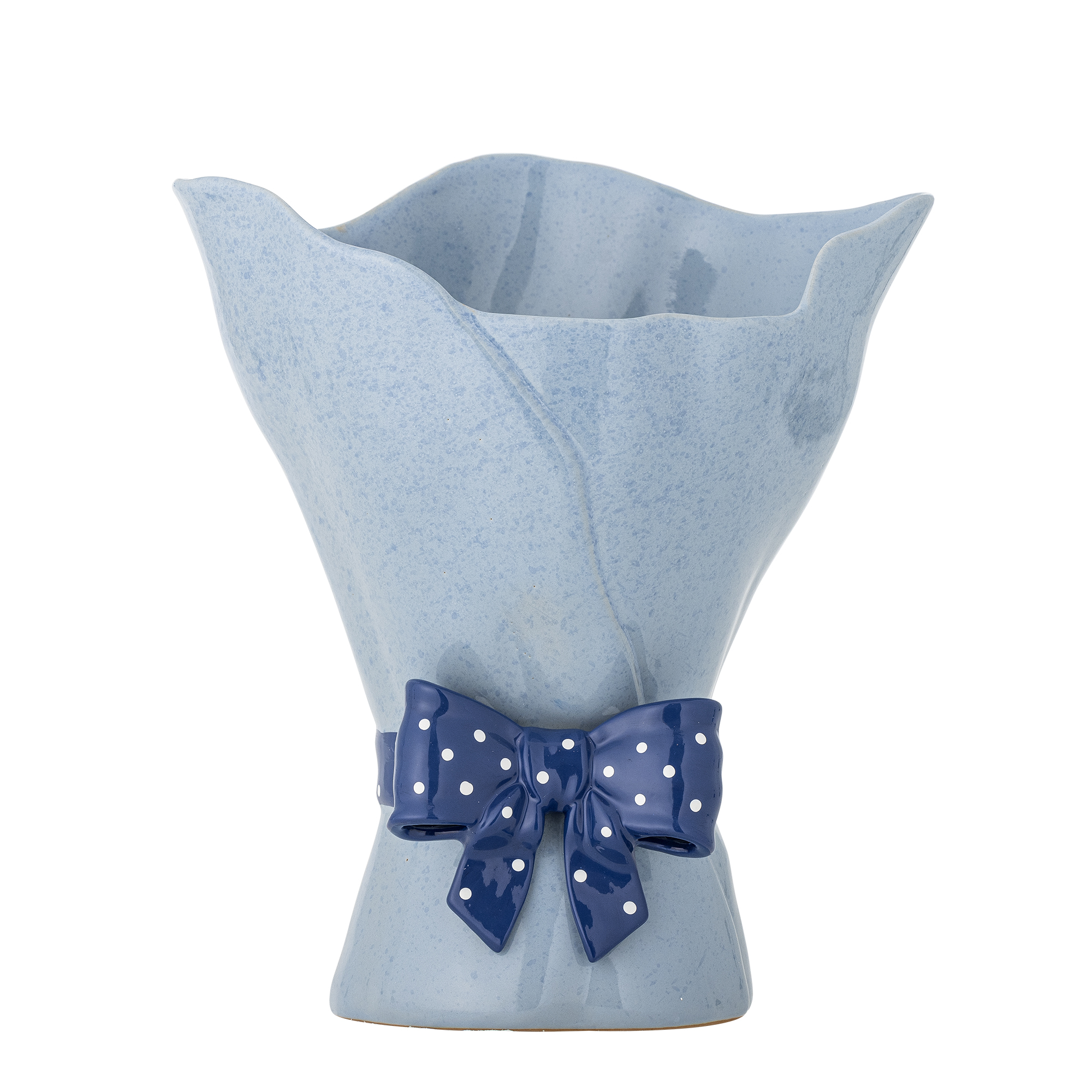 Bloomingville - Belivia Vase, Blå, Stentøj, D19,5xH28,5 cm