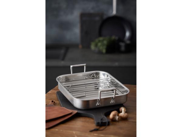Pillivuyt Gourmet Somme Bradepande med rist 32 x 26,5 x 5,5 cm Stål