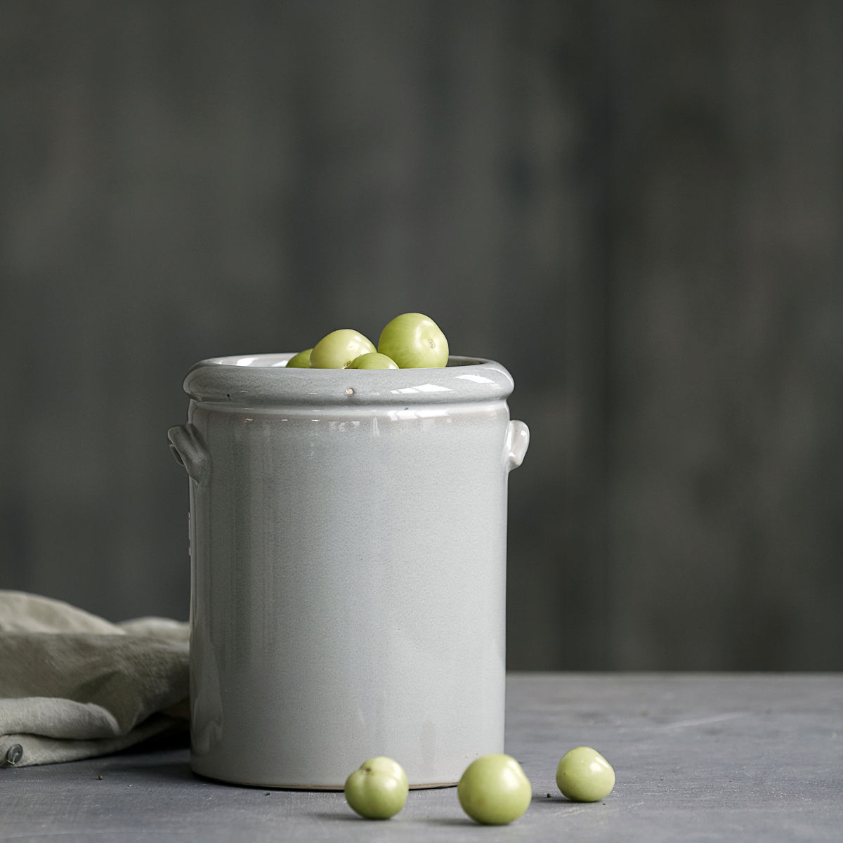 Urtepotte, Pottery M, lysegrå