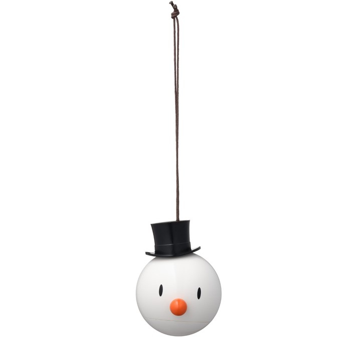 Hoptimist Julekugler - Snowman - 2 stk - Ø:5 cm - Hvid
