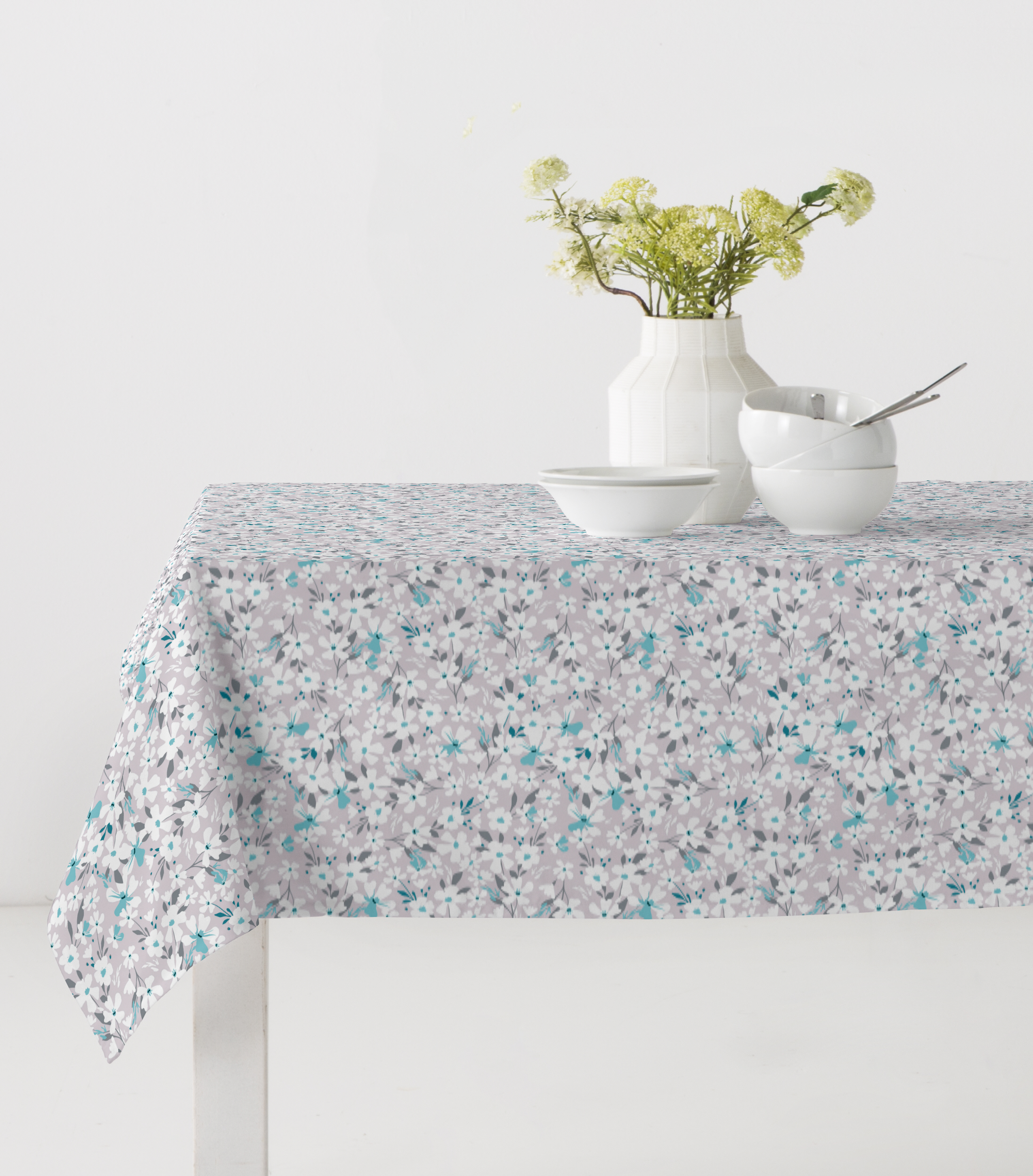 Engholm Textiles - Akryldug med antislip - Neta grå - i metermål