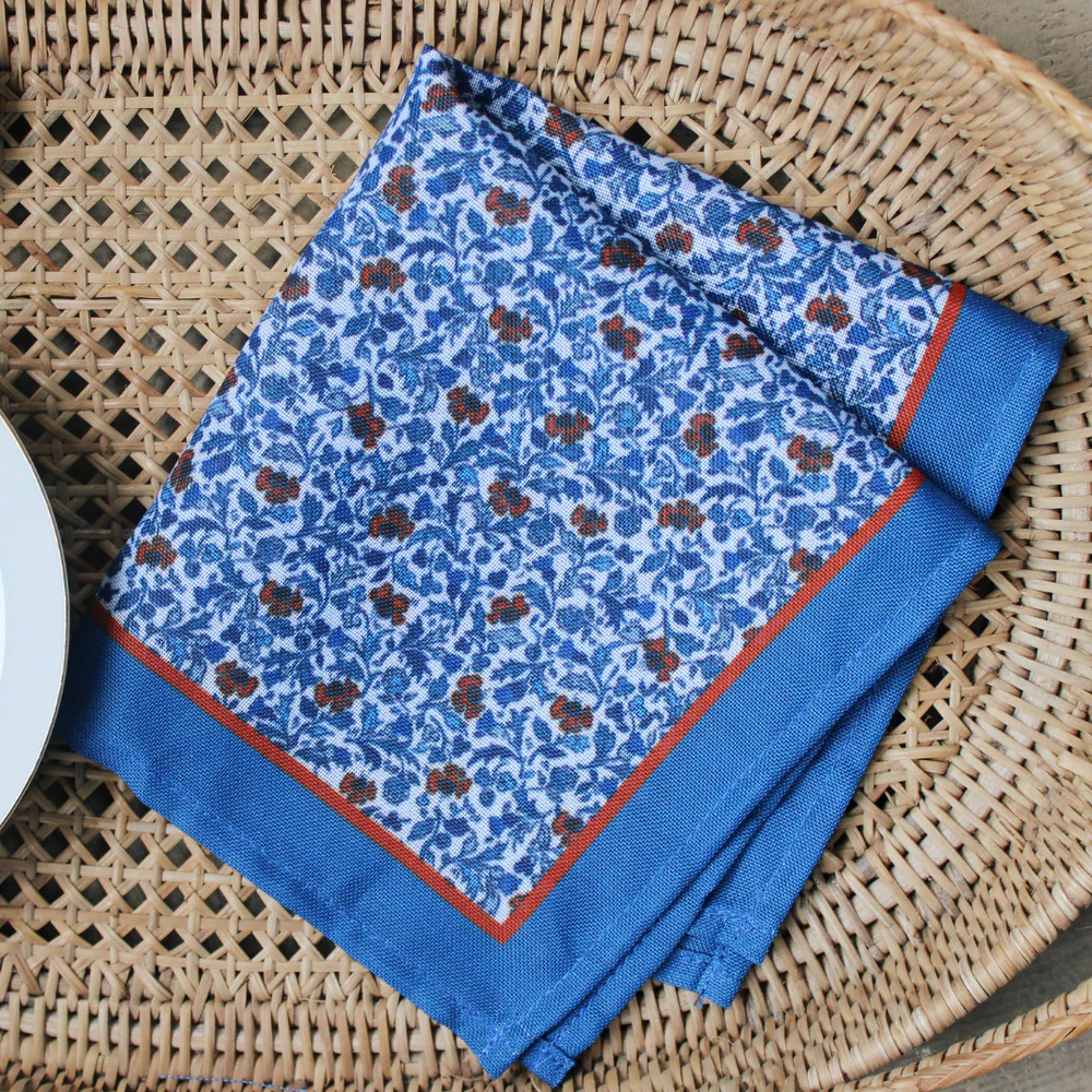 Sensommerservietter 38x38 cm i stof 2 stk