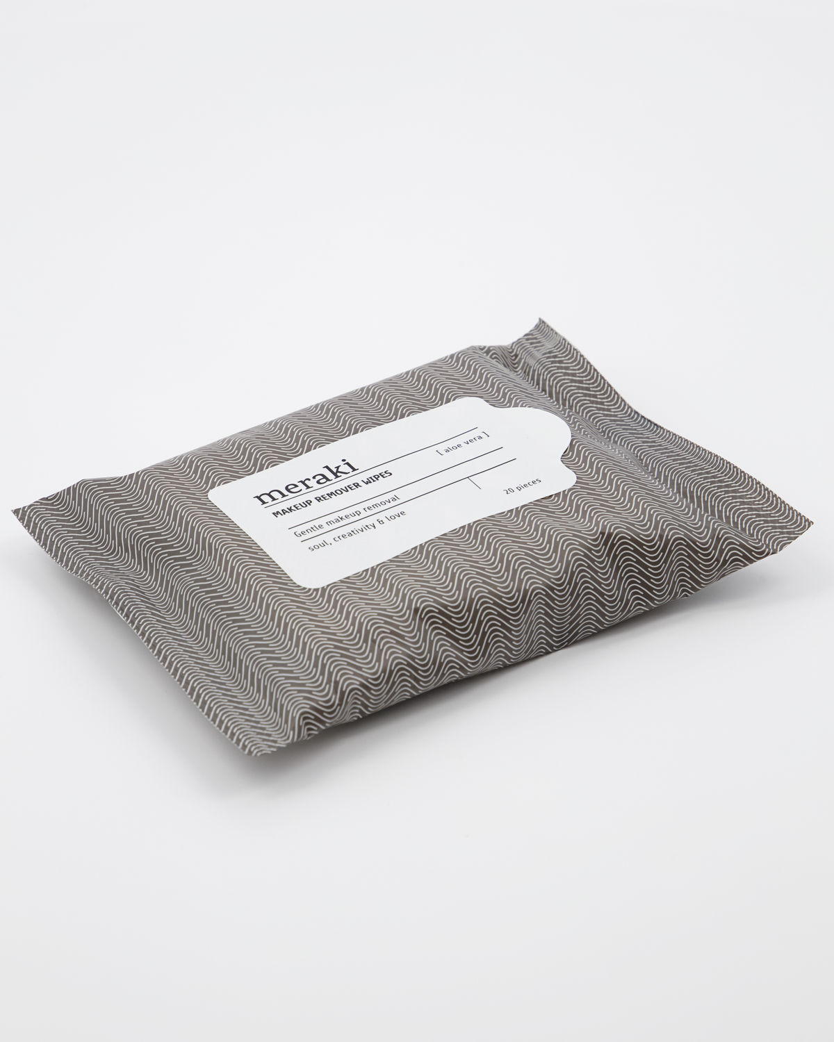 Makeup remover wipes, Aloe vera, Varm grå/Hvid Makeup remover wipes, Aloe vera, Varm grå/Hvid