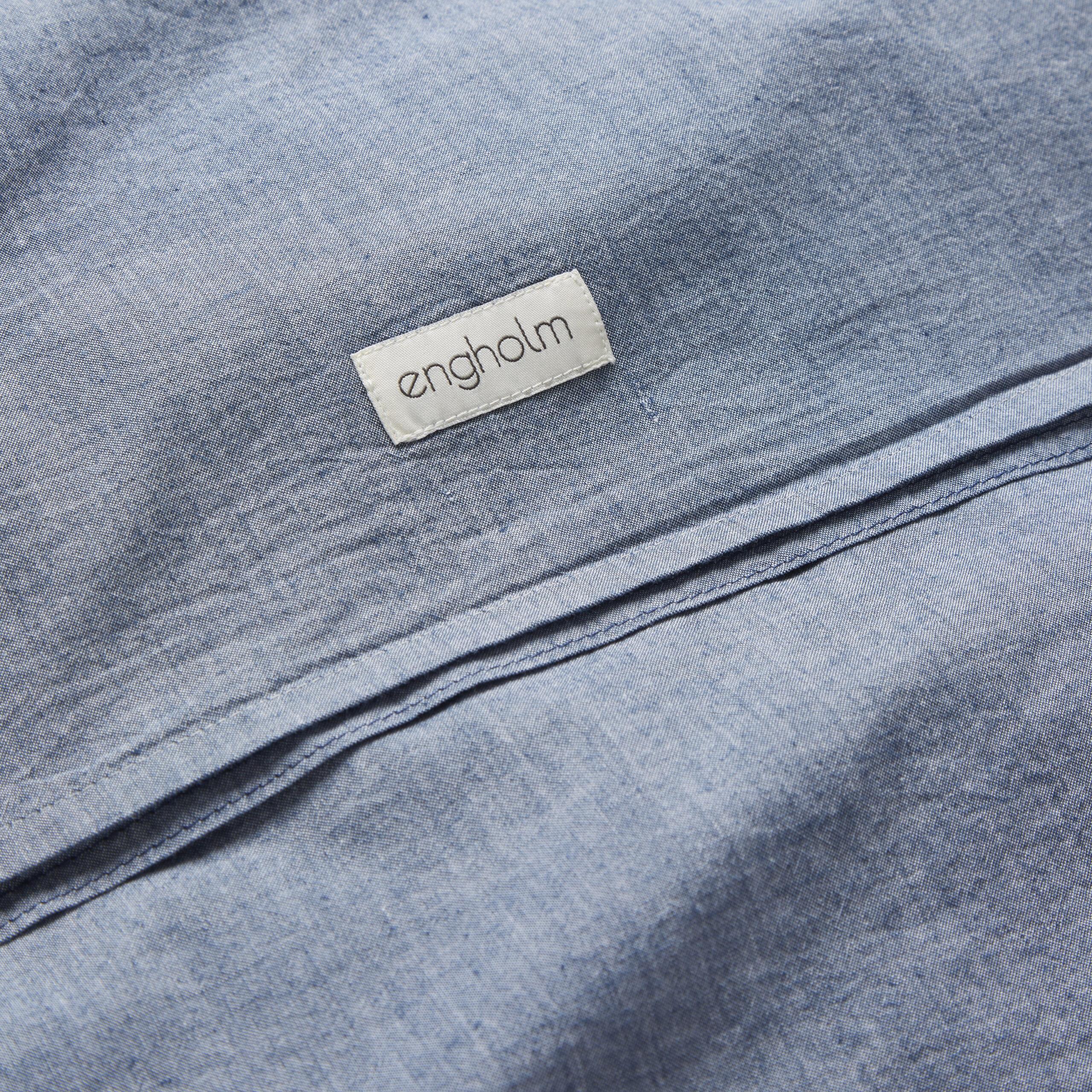 Sengesæt Recycled Chambray Mille 140x220cm, Denim Blue