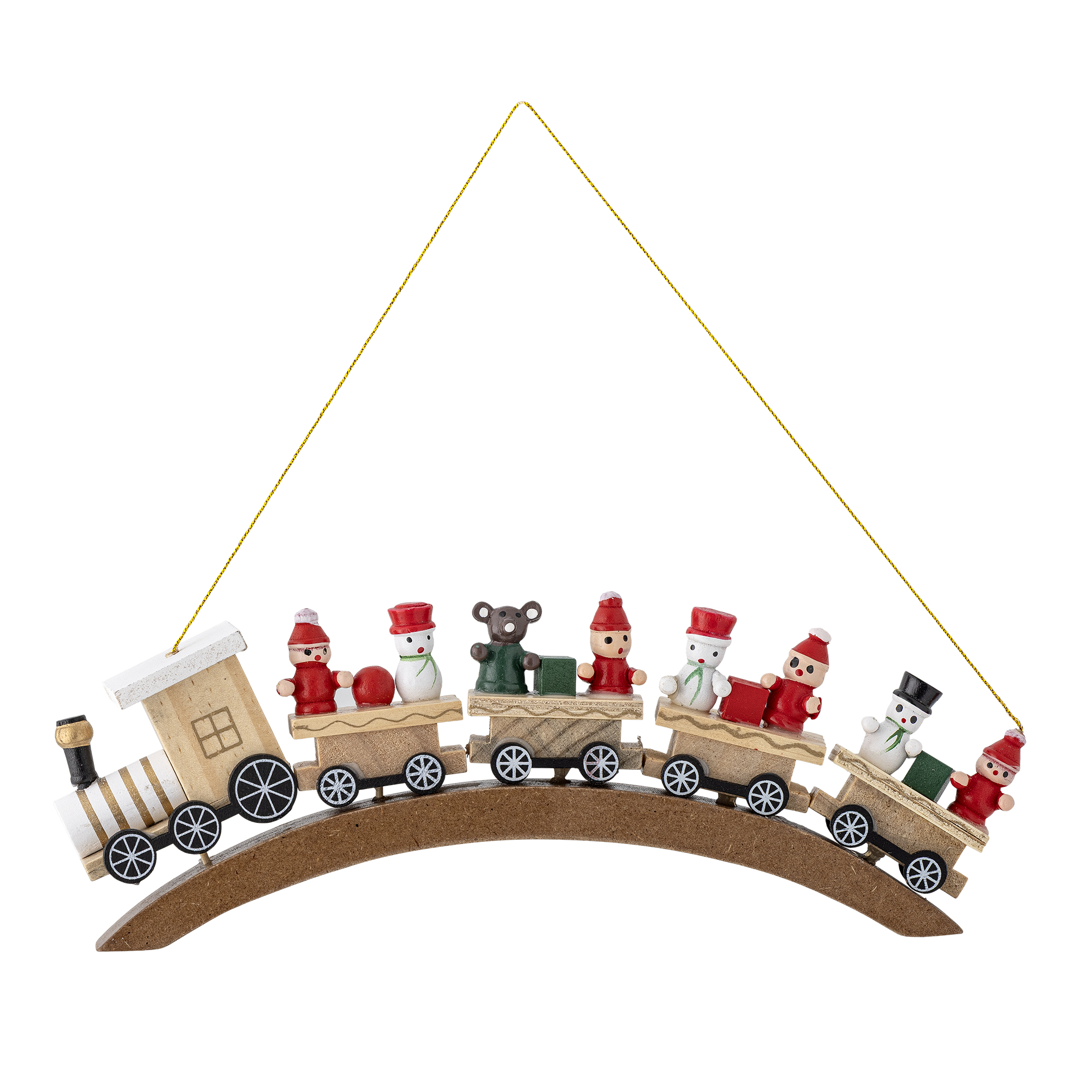 Bloomingville - Bertie Ornament, Rød, Birk, L22xH5xW2,5 cm