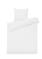 Juna - Daisy Sengetøj Junior 100x140 cm hvid/lys blå