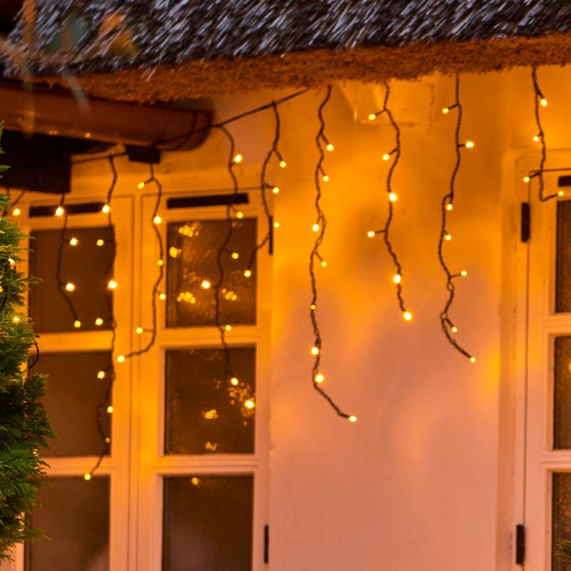 Sirius - Top-Line Energy Iskrystal Startsæt 100 LED, Varm Hvid, 2,5 x 0,75 + 5 m