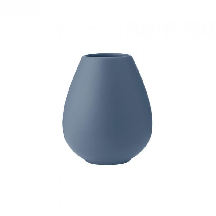Knabstrup Earth, vase, støvet blå, 14 cm