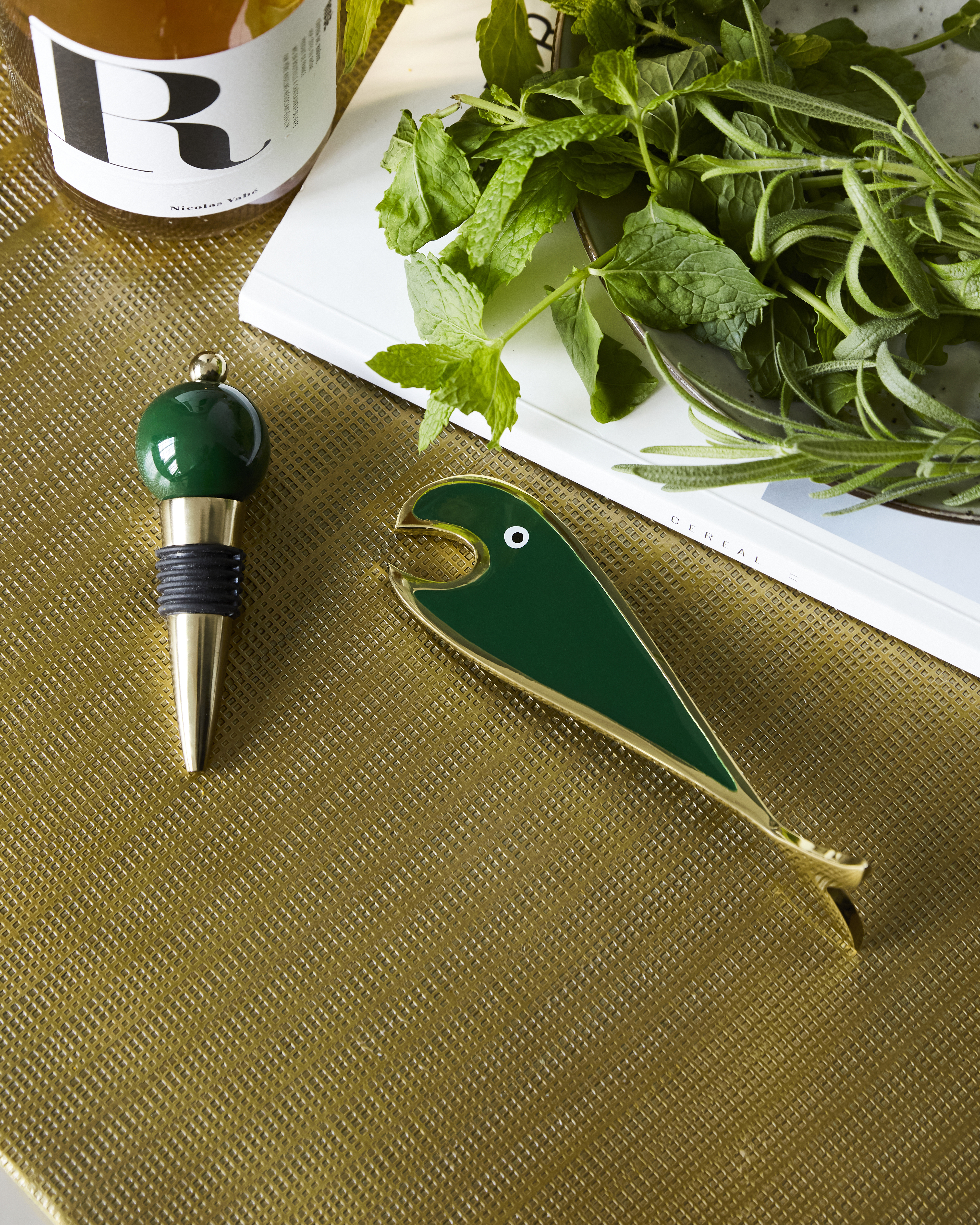 Cocktail Set, Open, Gylden, Grøn