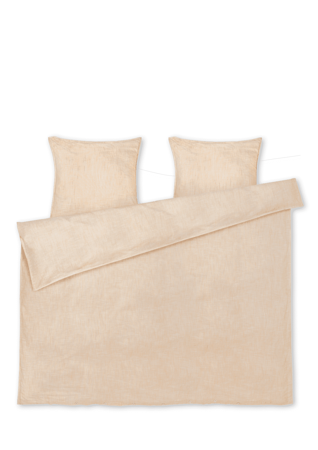 Juna - Monochrome Lines Sengetøj 220x220 cm okker/hvid SE