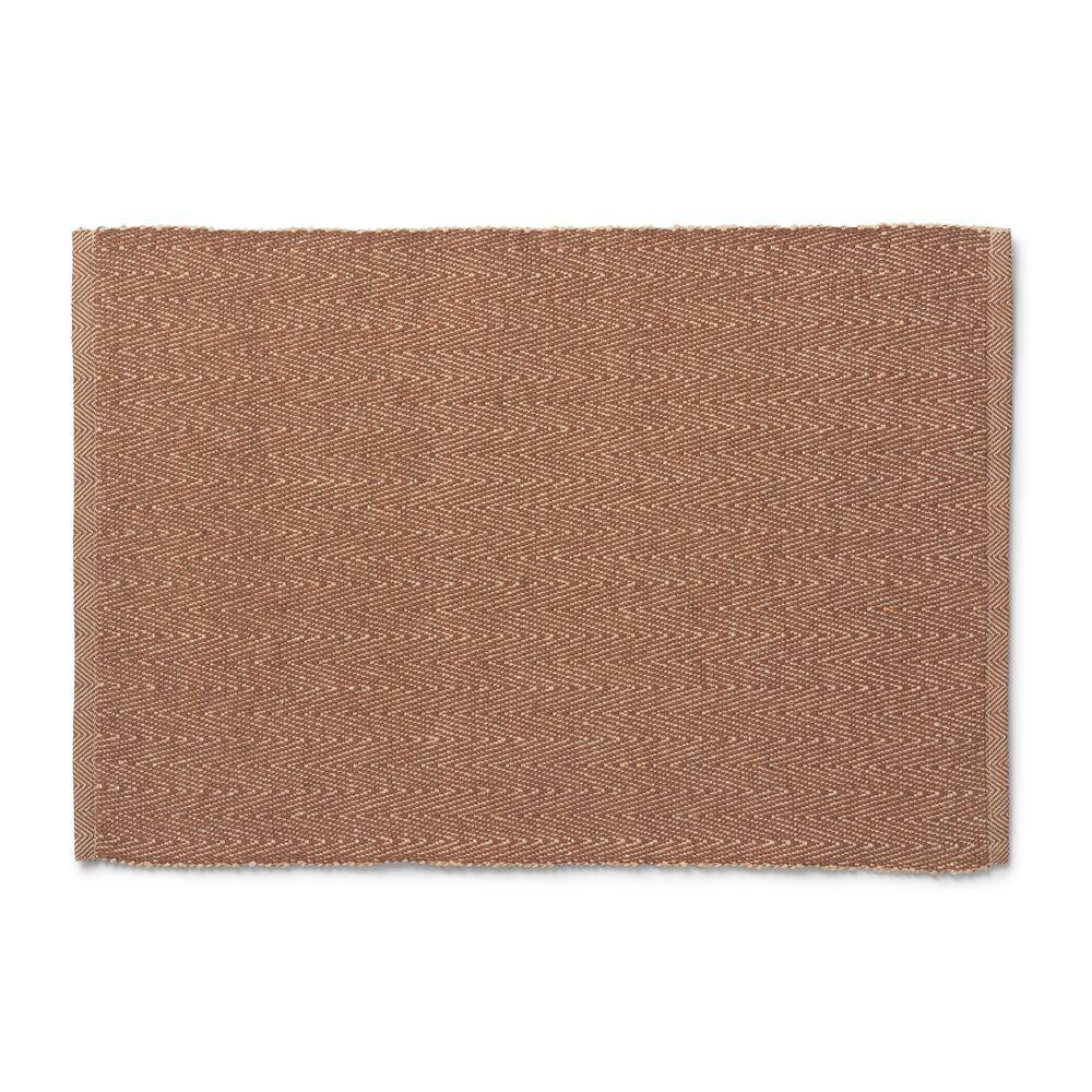 Lyngby Porcelæn - Herringbone Dækkeserviet, 43x30 cm, brun