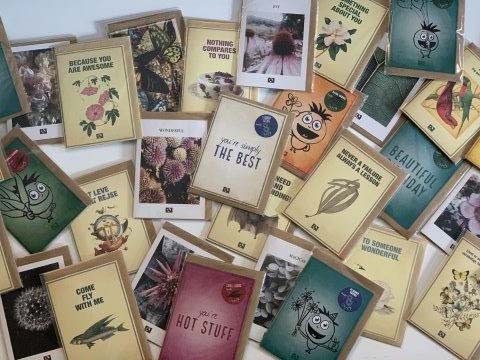 5 blandede Message Earth kort 5 blandede Message Earth kort