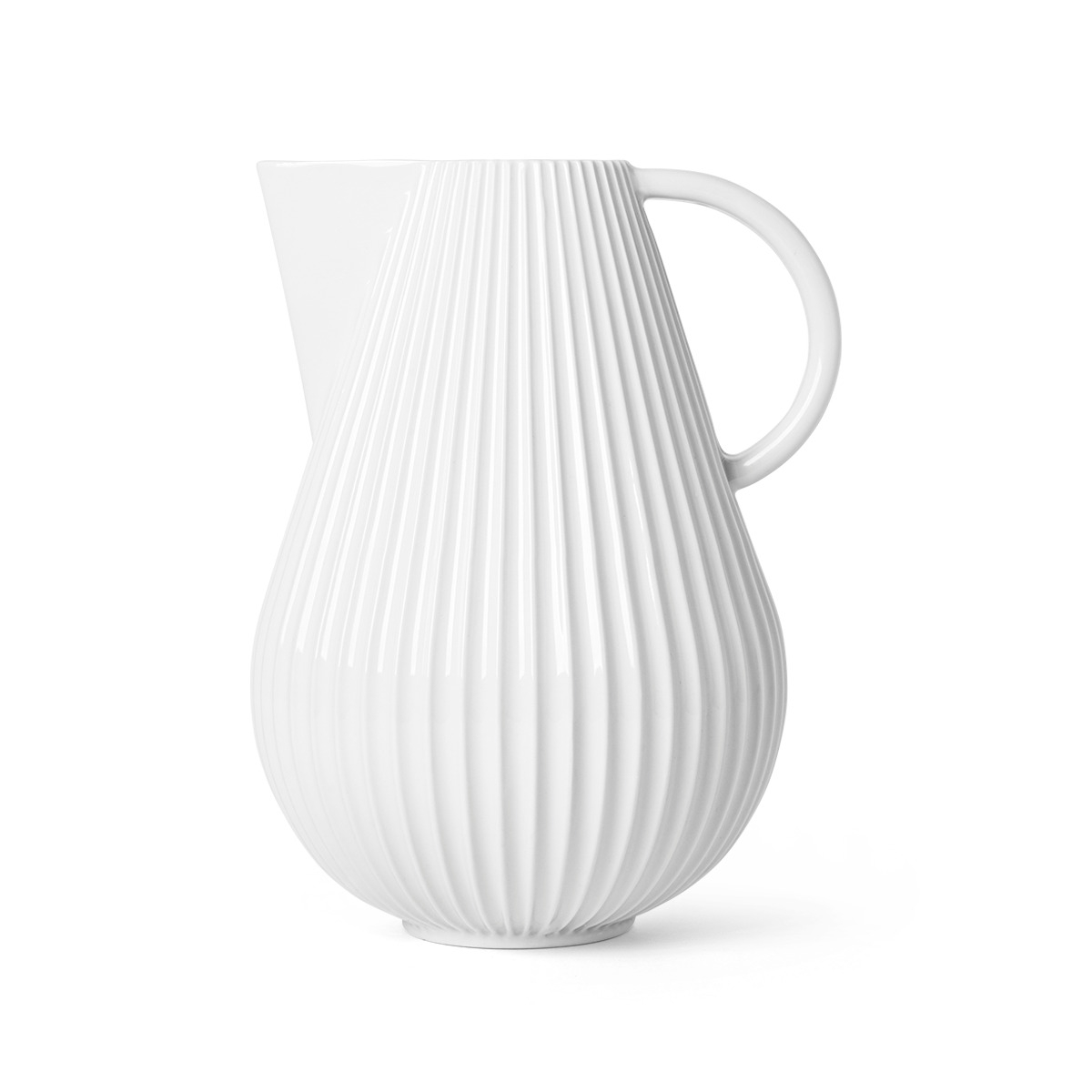 Lyngby Tura kandevase H27,5 hvid porcelæn