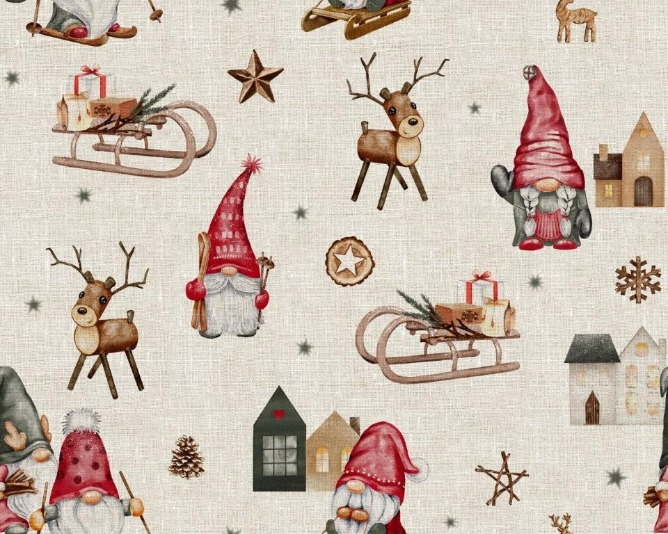 Engholm Textiles - Akryldug med Antiskrid - Newcastle JUL 140 cm - i metermål