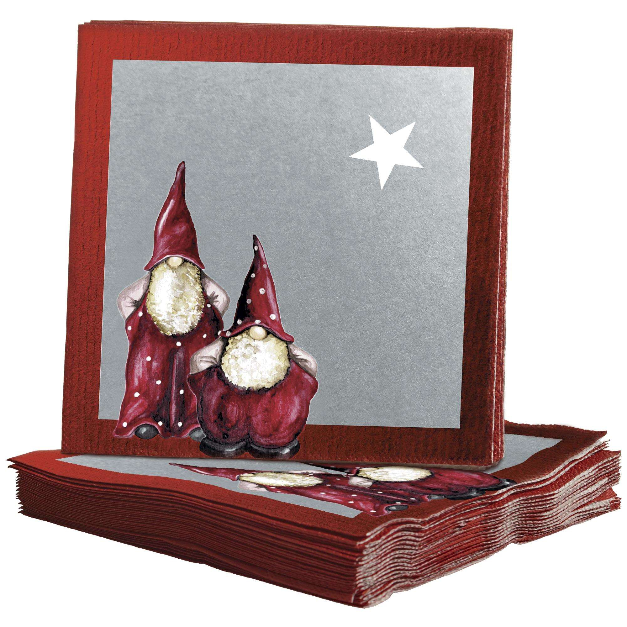 Nääsgränsgården - Servietter Elmer og Max 20 stk 33x33 cm