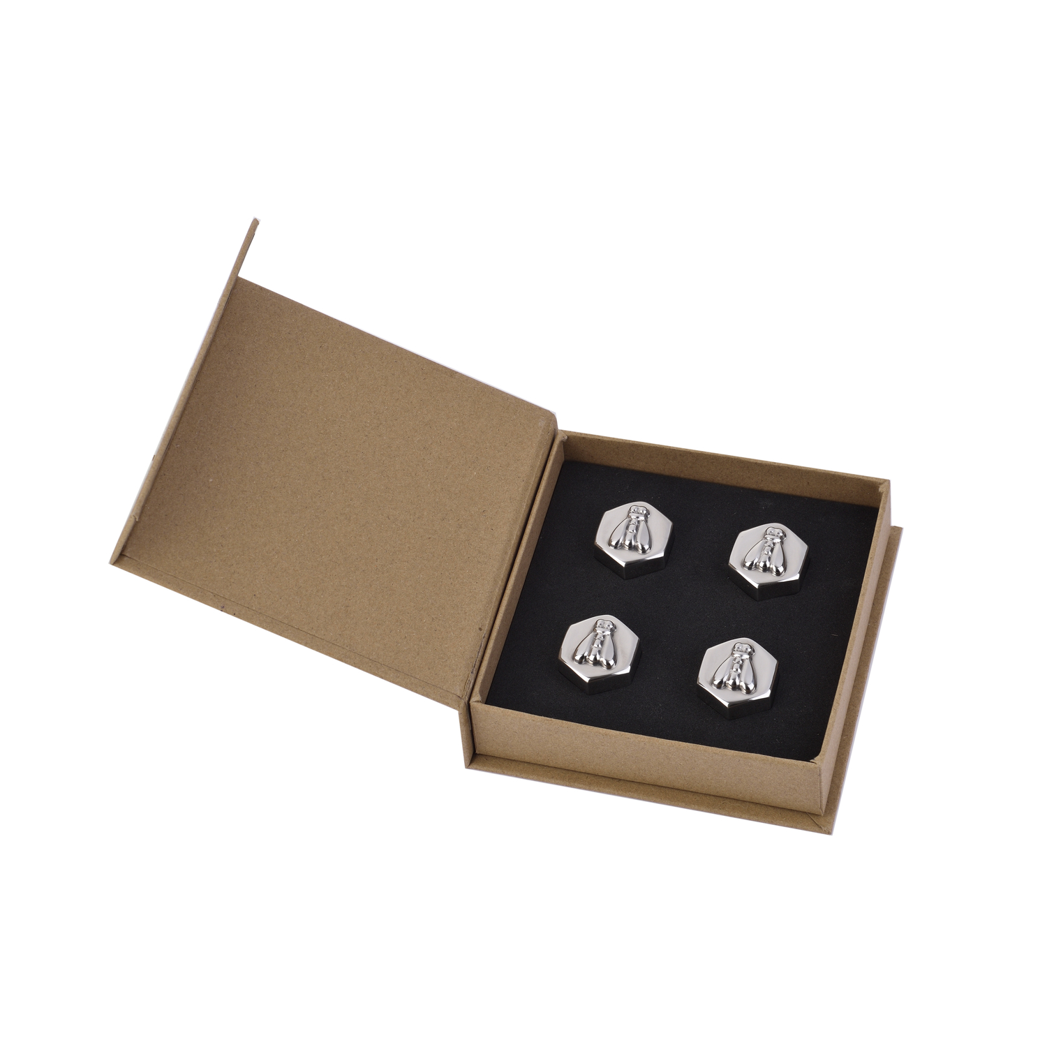 Laguiole -  Ice Cubes, stål med Bi, 4 stk