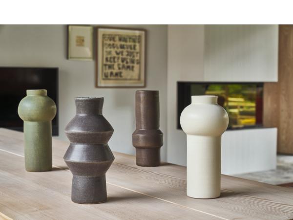 Villa Collection Rost Vase Dia. 14 x 30 cm Offwhite