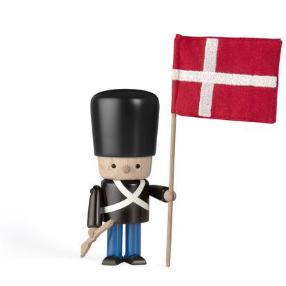 Garder med flag og gevær - mørk vagtuniform Garder med flag og gevær - mørk vagtuniform