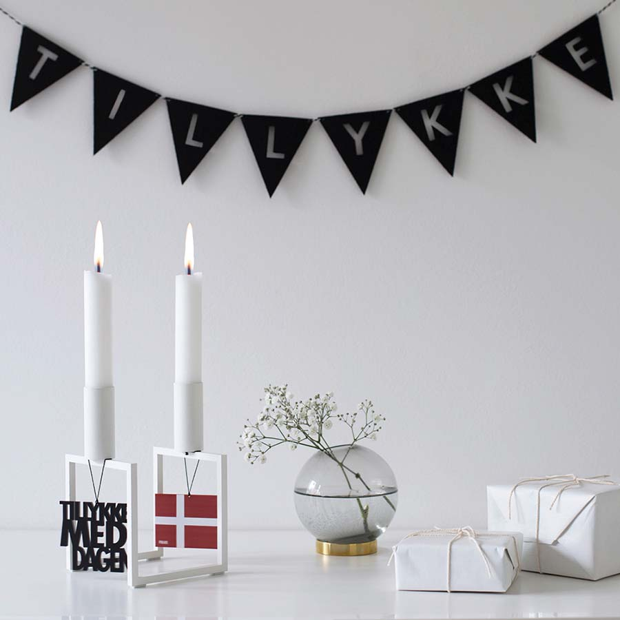 Tillykke flagranke, sort Tillykke flagranke, sort