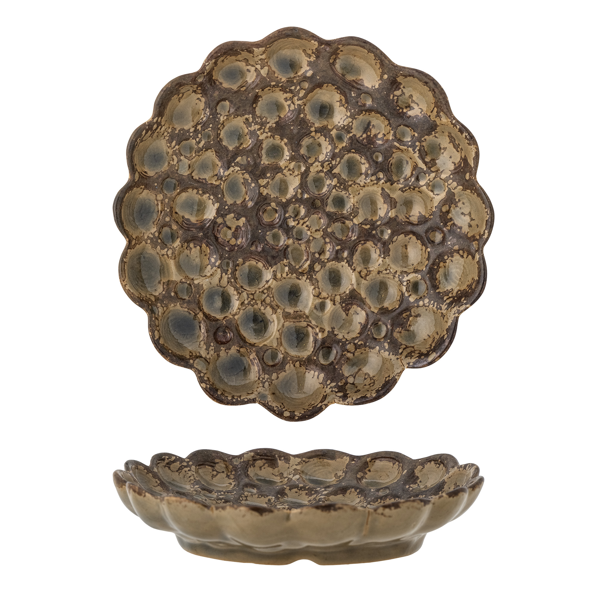 Bloomingville - Oyu Skål, Brun, Stentøj, D18xH3,5 cm