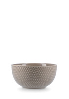 Lyngby Porcelæn - Rhombe Earth Skål Ø13 cm clay