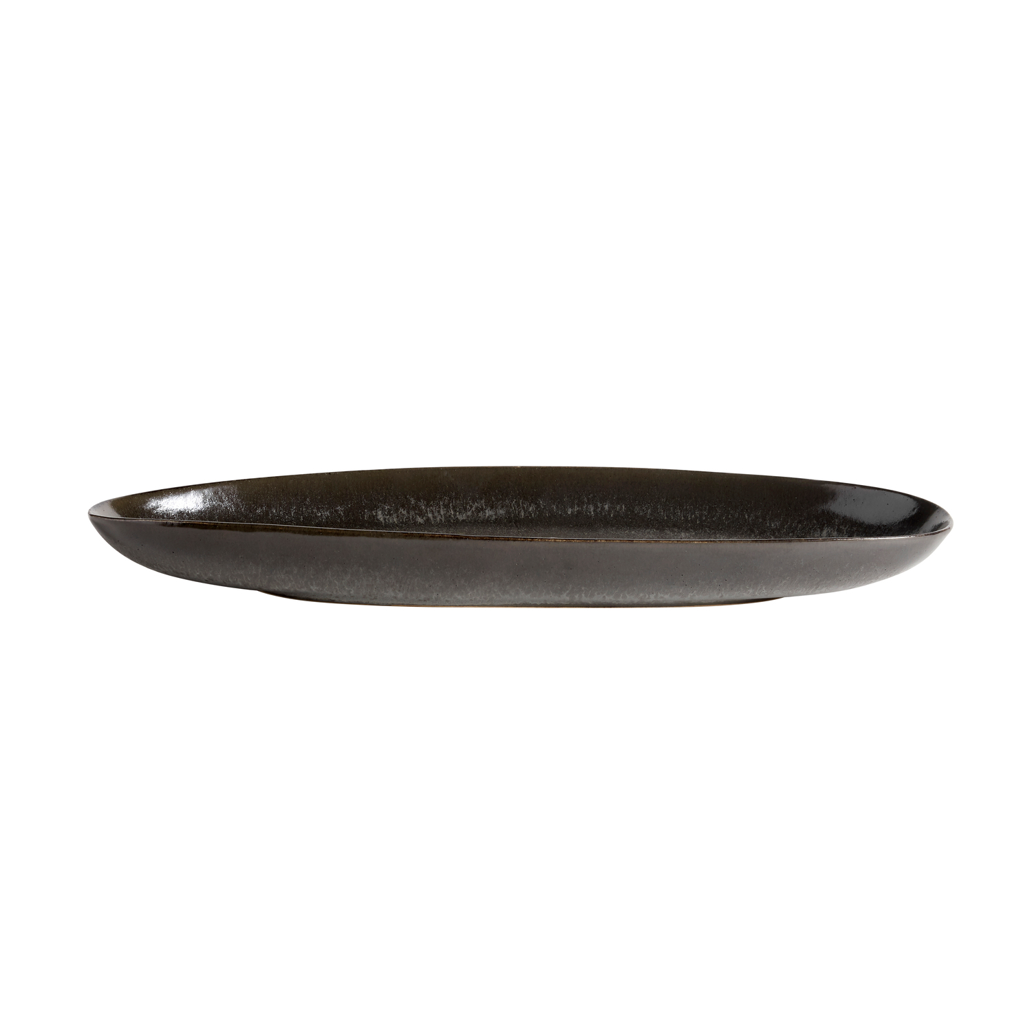 Muubs - Mame Fad Langt - Oval - Kaffe, L36,5xB13,5xH3,5 cm - Keramik - Kaffe
