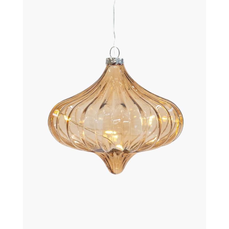 Dina Gylden Ø11 x H10 cm, 5 LED, Amber