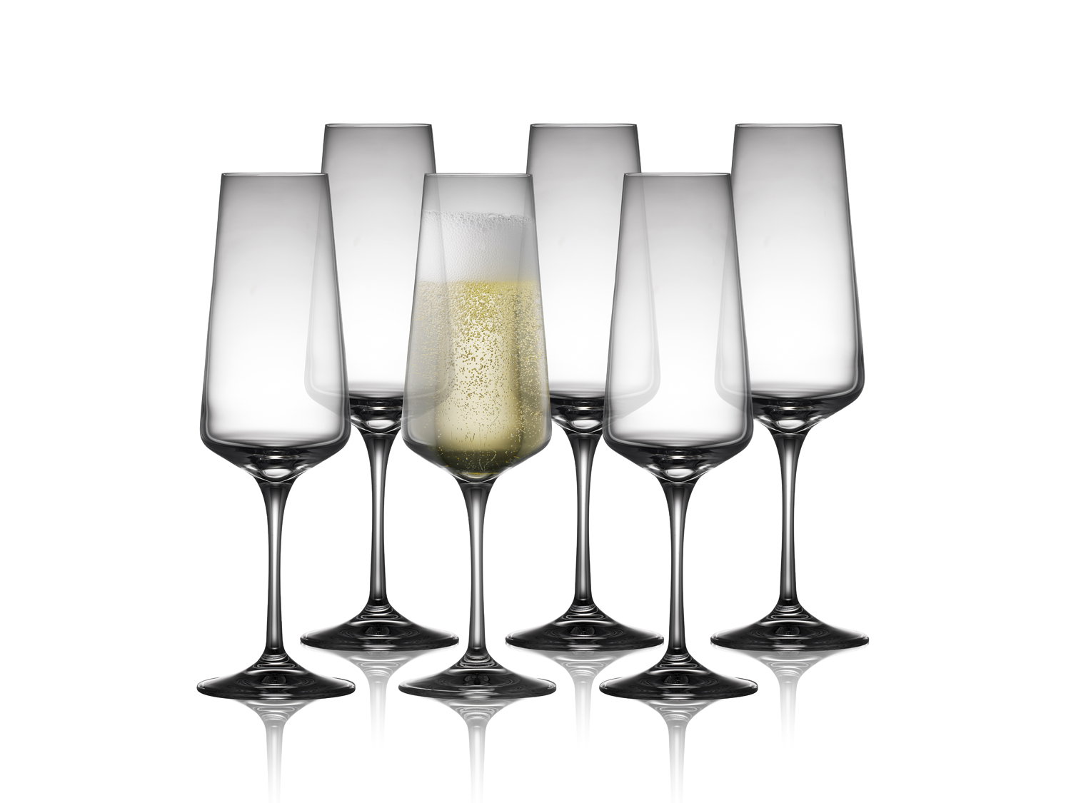 Lyngby Glas - Champagneglas Reflect 36 cl 6 stk.