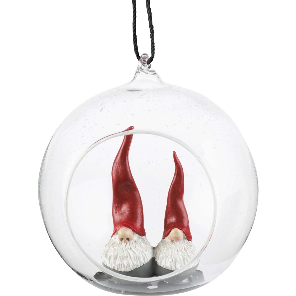 Nääsgränsgården - Glass ball Santa High Hat 2 santa H.10,5cm