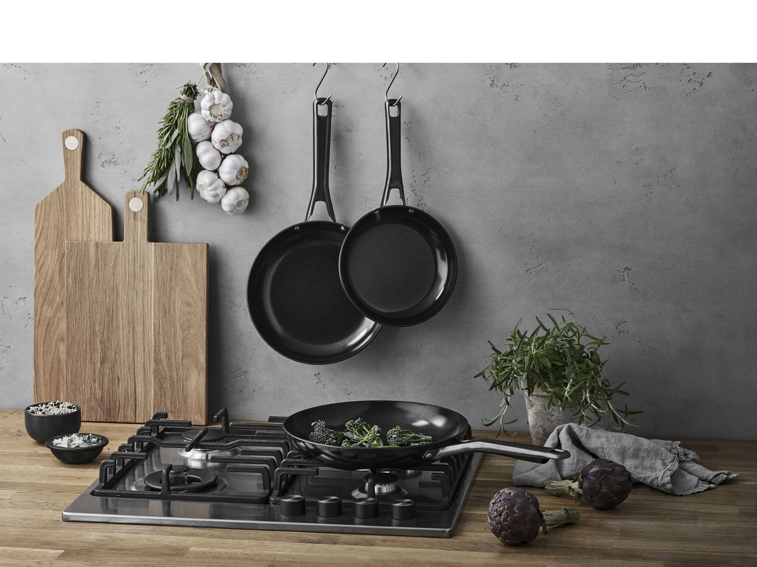 Pillivuyt Gourmet Blavet Stegepande 20 cm, Sort