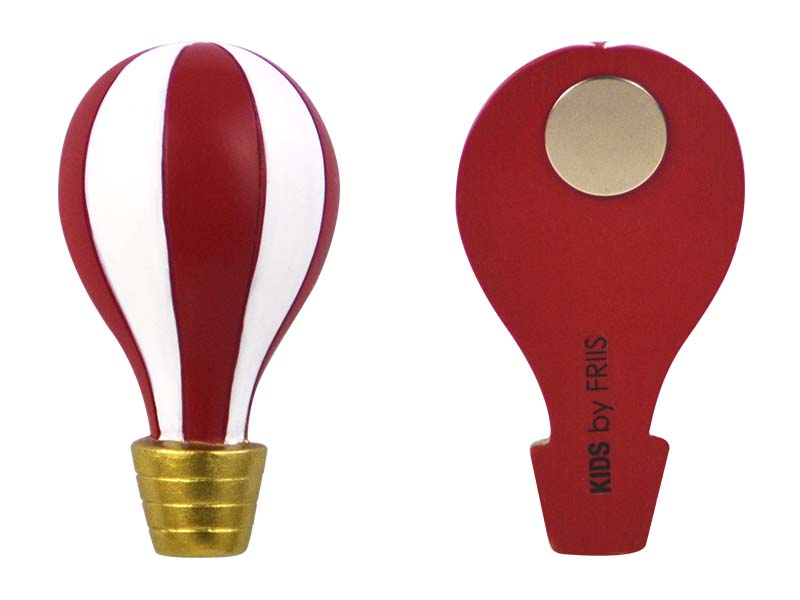 Magnet, luftballon i rød og hvid